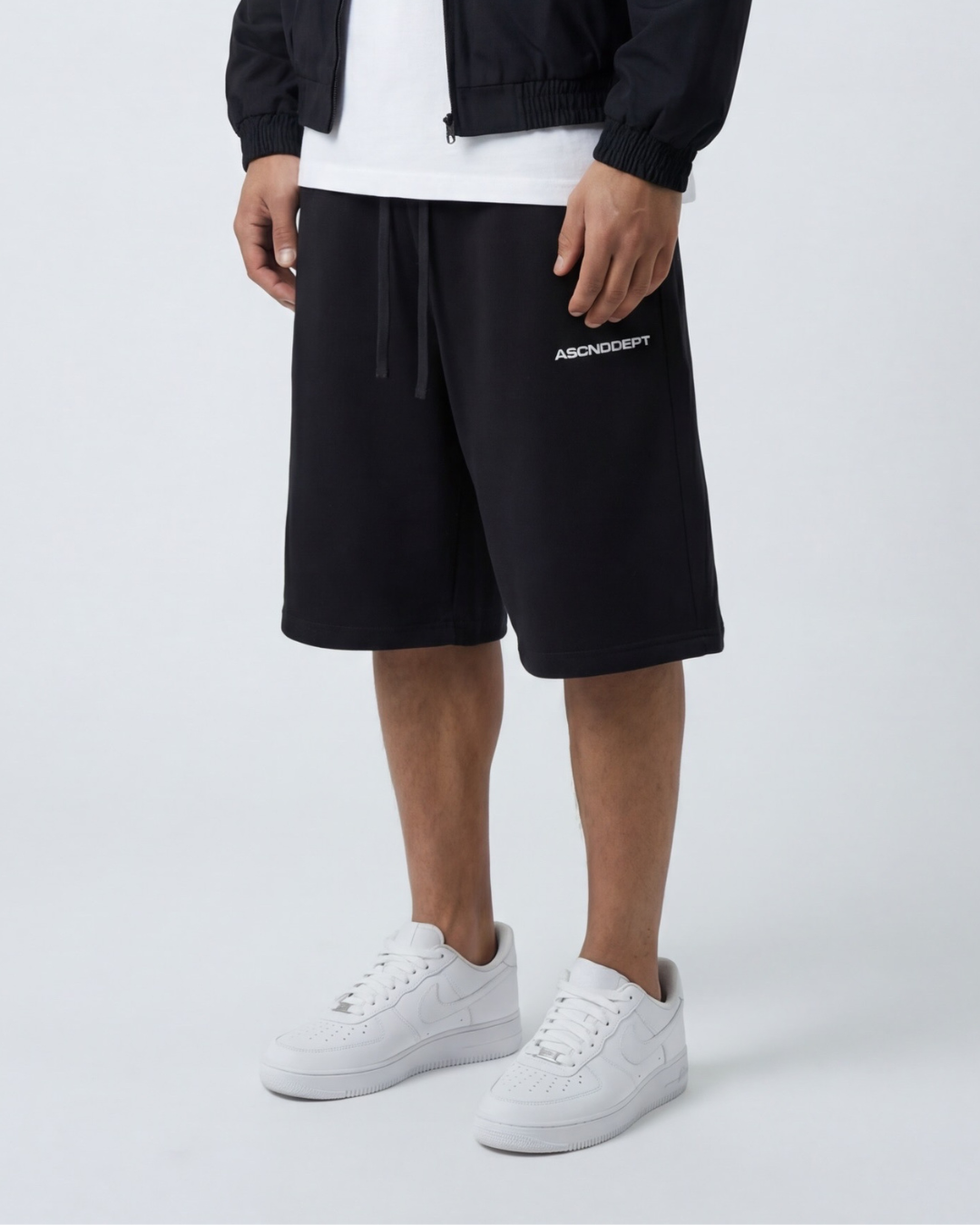 SWEAT JORTS - BLACK